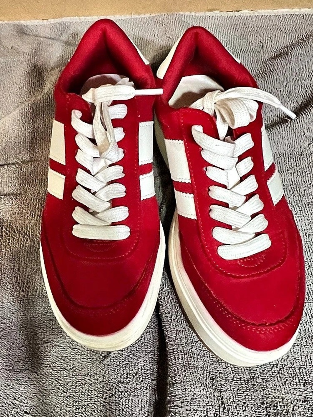 Madden girl Red & White Sneakers